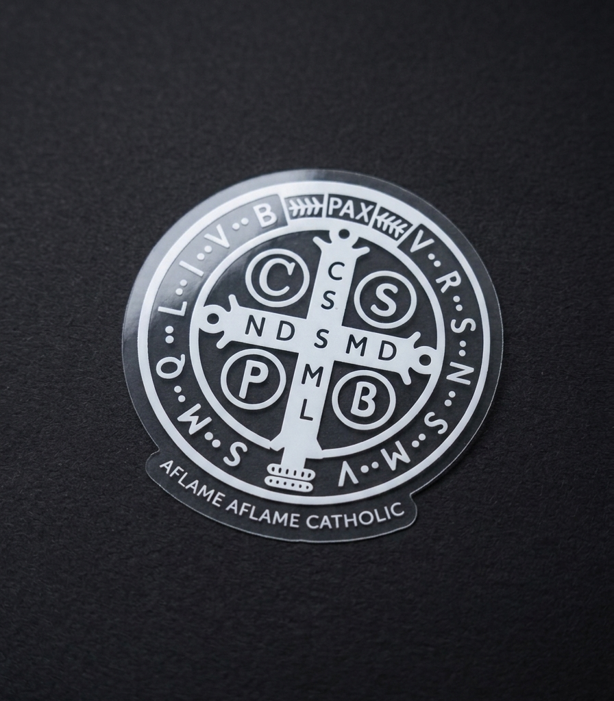 St. Benedict Medal Sticker - Transparent