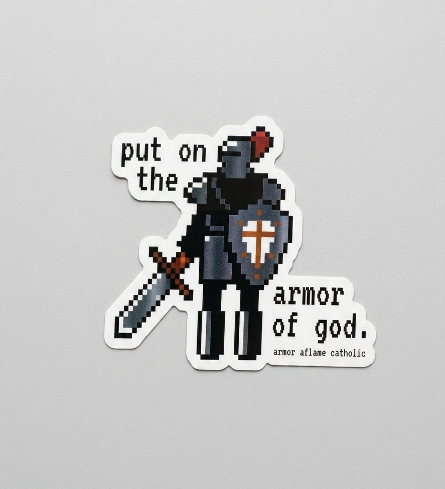 Pixel Knight - Armor of God Sticker