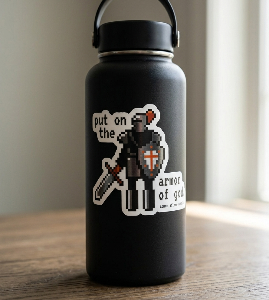 Pixel Knight - Armor of God Sticker