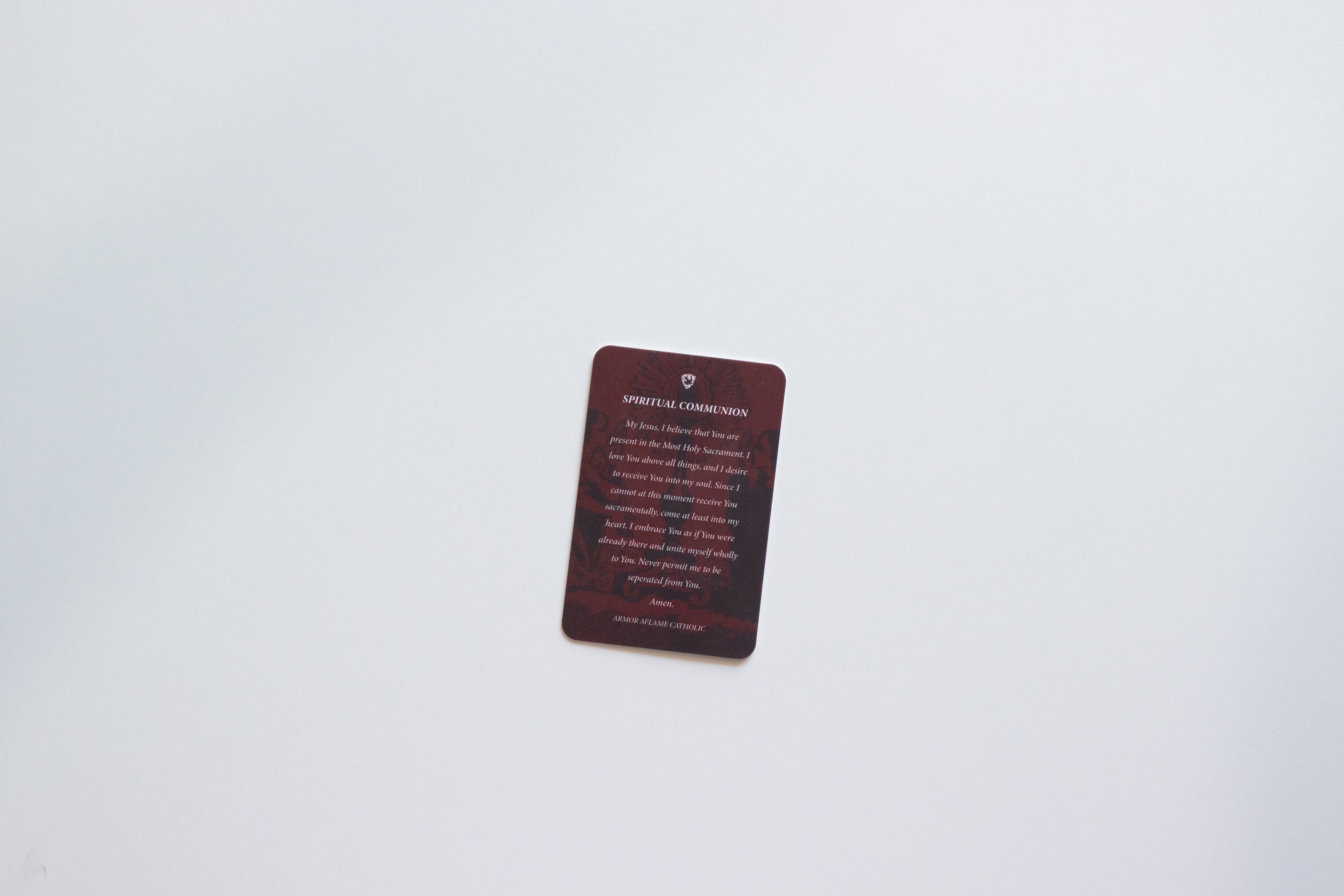 Spiritual Communion Prayer Card