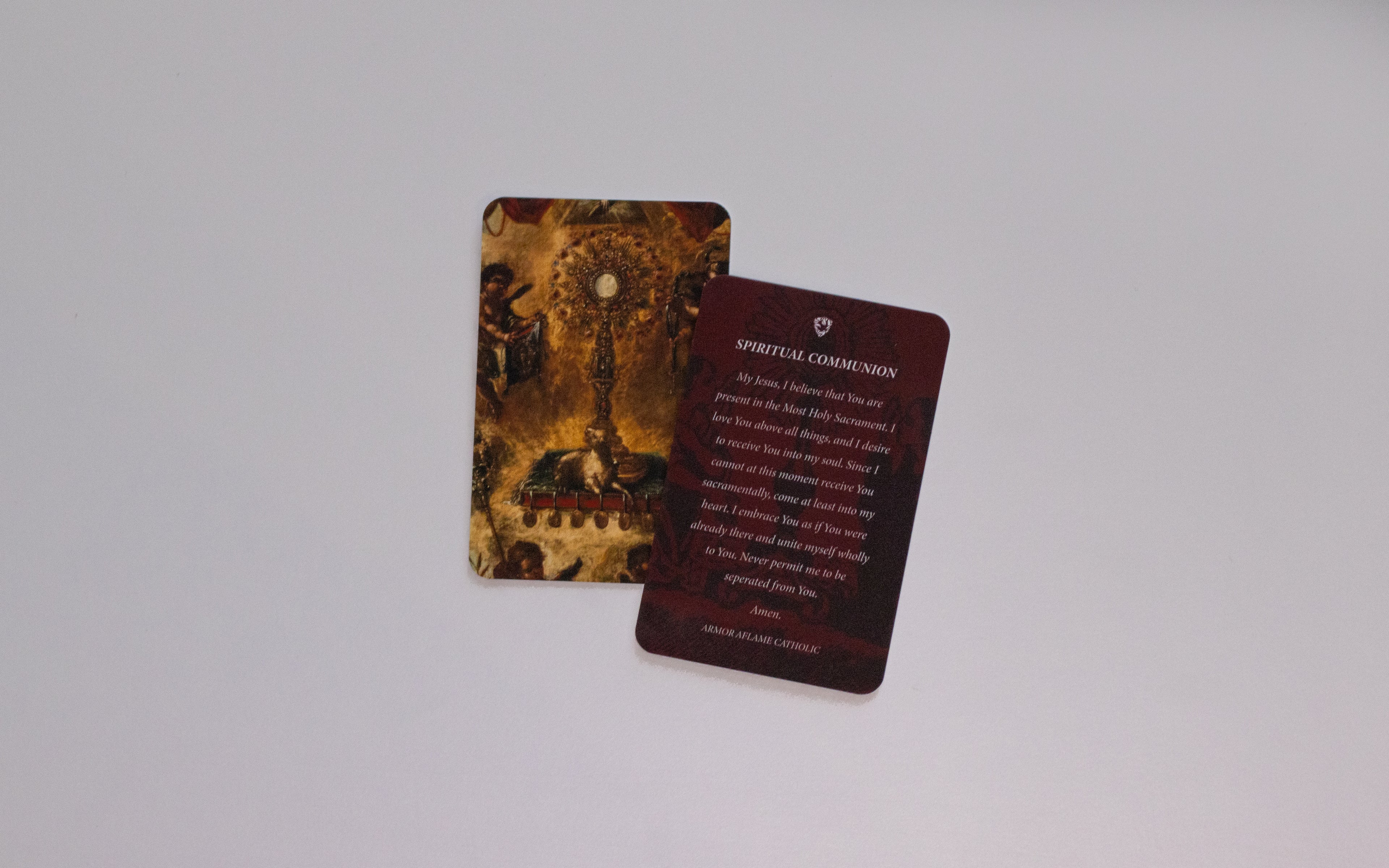 Spiritual Communion Prayer Card